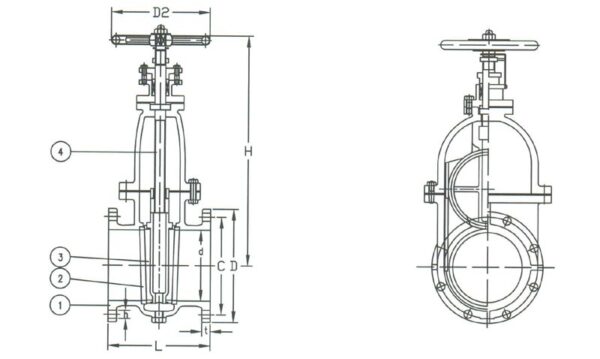 F7364 10K Cast Iron Gate Valve - Al Moosawi